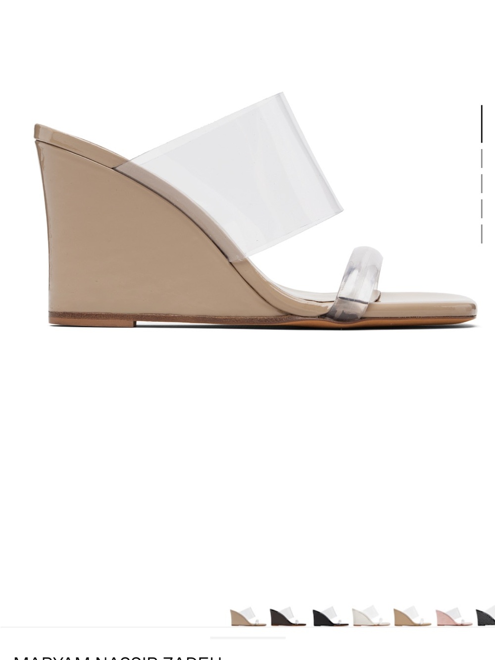 ISO Maryam Nassir Zadeh black or beige oympia wedge